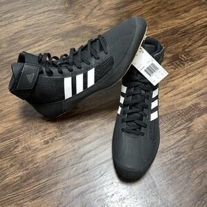 Adidas HVC 2 Wrestling Shoes Sneakers Black White AQ3325 Mens Size 13
